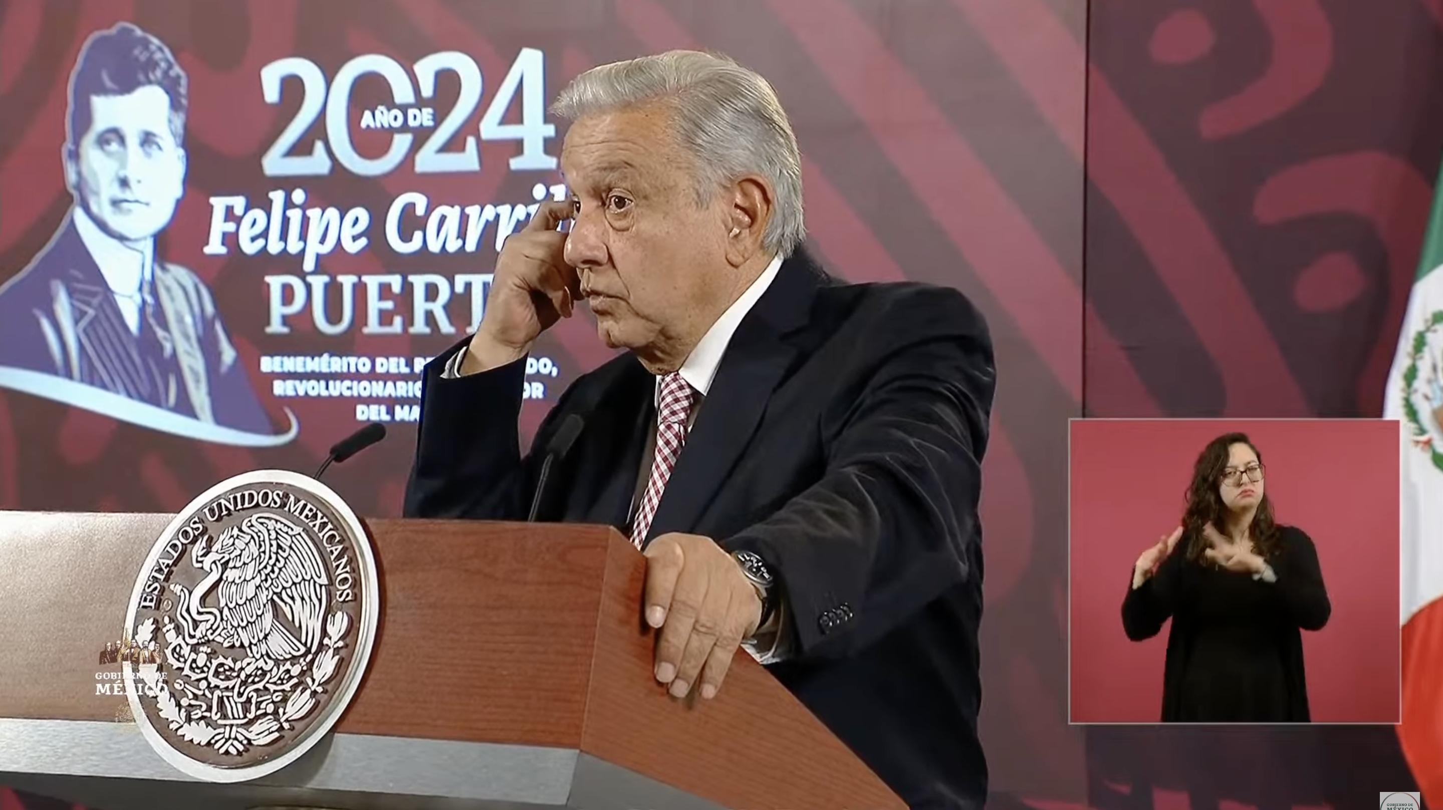 El presidente Andrés Manuel López Obrador en conferencia de prensa del 1 de marzo